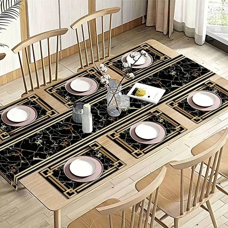 VIKAMA Jogo de Sousplats e Cam - Linen Table Runner avaliação e preço