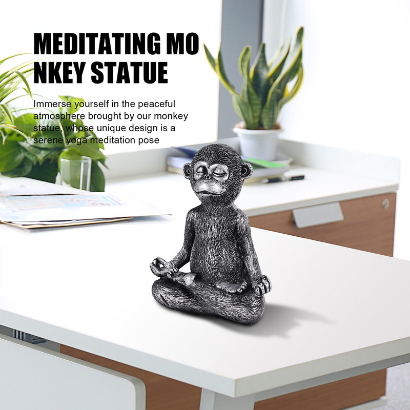 Meditando macaco estátua resin - Home Decor Resin avaliação e preço