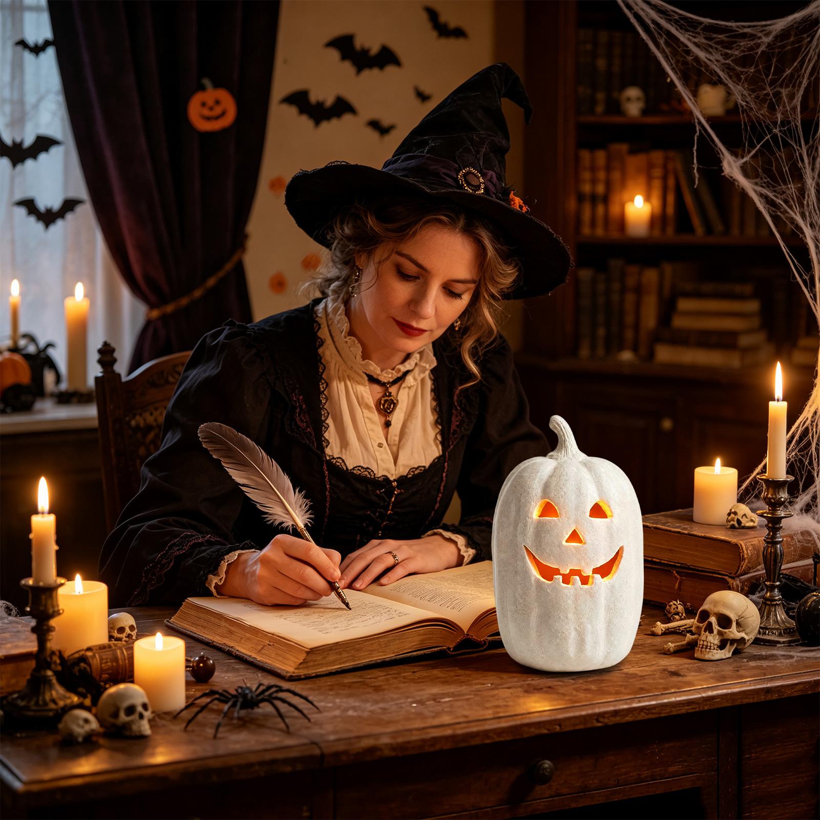 Decoração de Abóbora de Hallow - Home Decor Resin avaliação e preço