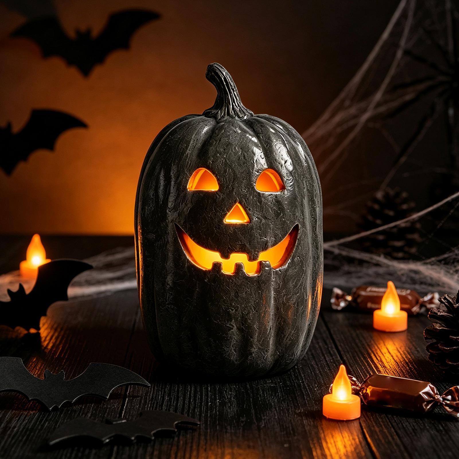 Decoração de Abóbora de Hallow - Home Decor Resin avaliação e preço